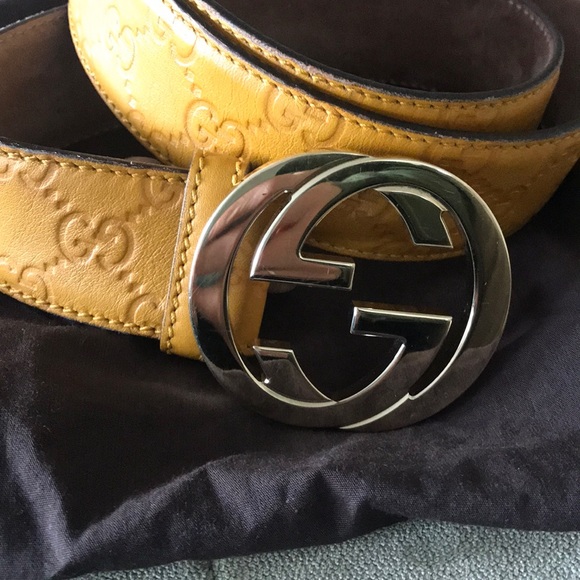 yellow gucci belt